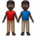 👬🏿 men holding hands: dark skin tone display on Apple